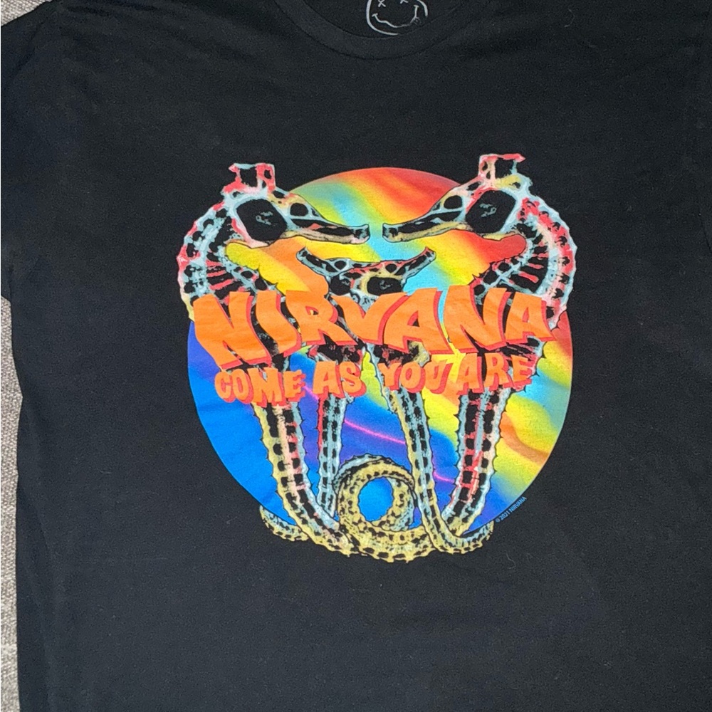 Nirvana Come As You Are Black seahorse T-Shirt